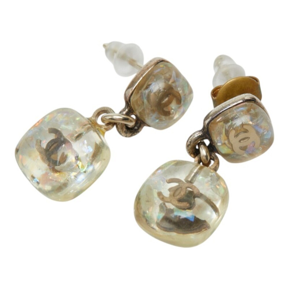 Chanel Coco Mark Stud Earrings, Swing, 06P Clear, Women's CHANEL